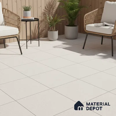 Parking Floor Tile TL 02332 A Light 16 x 16 inch Vitrified Anti Skid Matte Finish Heavy Duty Tile - 12 mm | Suitable For Bathroom, Heavy Traffic Areas | Pattern Alignment May Vary | 2-3 mm Spacer is Mandatory