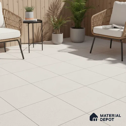 Parking Floor Tile TL 02332 A Light 16 x 16 inch Vitrified Anti Skid Matte Finish Heavy Duty Tile - 12 mm | Suitable For Bathroom, Heavy Traffic Areas | Pattern Alignment May Vary | 2-3 mm Spacer is Mandatory