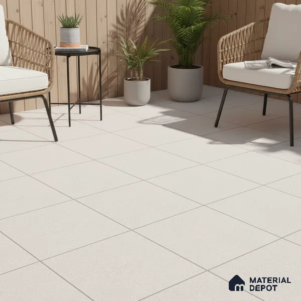 Parking Floor Tile TL 02332 A Light 16 x 16 inch Vitrified Anti Skid Matte Finish Heavy Duty Tile - 12 mm | Suitable For Bathroom, Heavy Traffic Areas | Pattern Alignment May Vary | 2-3 mm Spacer is Mandatory