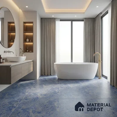 Parking Floor Tile TL 02333 16 x 16 inch Vitrified Anti Skid Matte Finish Heavy Duty Tile - 12 mm | Suitable For Bathroom, Heavy Traffic Areas | Pattern Alignment May Vary | 2-3 mm Spacer is Mandatory