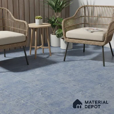 Parking Floor Tile TL 02333 16 x 16 inch Vitrified Anti Skid Matte Finish Heavy Duty Tile - 12 mm | Suitable For Bathroom, Heavy Traffic Areas | Pattern Alignment May Vary | 2-3 mm Spacer is Mandatory