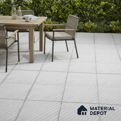 Parking Floor Tile TL 02344 16 x 16 inch Vitrified Anti Skid Matte Finish Heavy Duty Tile - 12 mm | Suitable For Outdoor, Heavy Traffic Areas | Pattern Alignment May Vary | 2-3 mm Spacer is Mandatory