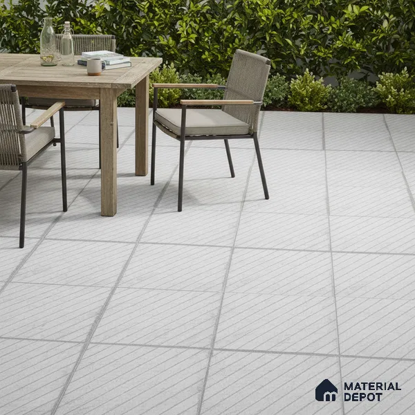 Parking Floor Tile TL 02344 16 x 16 inch Vitrified Anti Skid Matte Finish Heavy Duty Tile - 12 mm | Suitable For Outdoor, Heavy Traffic Areas | Pattern Alignment May Vary | 2-3 mm Spacer is Mandatory