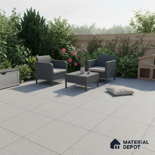 Parking Floor Tile TL 02356 16 x 16 inch Vitrified Anti Skid Matte Finish Heavy Duty Tile - 12 mm | Suitable For Bathroom, Heavy Traffic Areas | Pattern Alignment May Vary | 2-3 mm Spacer is Mandatory