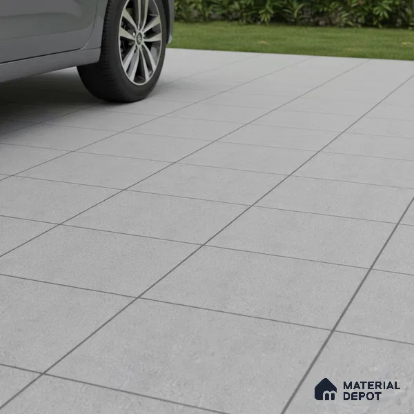 Parking Floor Tile TL 02356 16 x 16 inch Vitrified Anti Skid Matte Finish Heavy Duty Tile - 12 mm | Suitable For Bathroom, Heavy Traffic Areas | Pattern Alignment May Vary | 2-3 mm Spacer is Mandatory