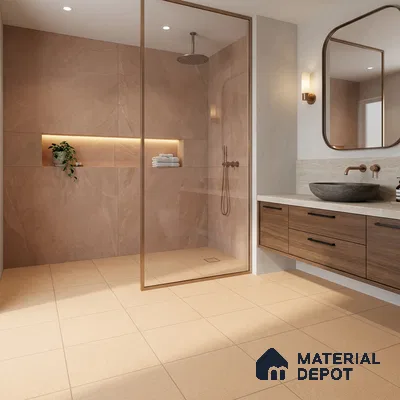 Parking Floor Tile TL 02358 16 x 16 inch Vitrified Anti Skid Matte Finish Heavy Duty Tile - 12 mm | Suitable For Bathroom, Heavy Traffic Areas, Courtyard | Pattern Alignment May Vary | 2-3 mm Spacer is Mandatory