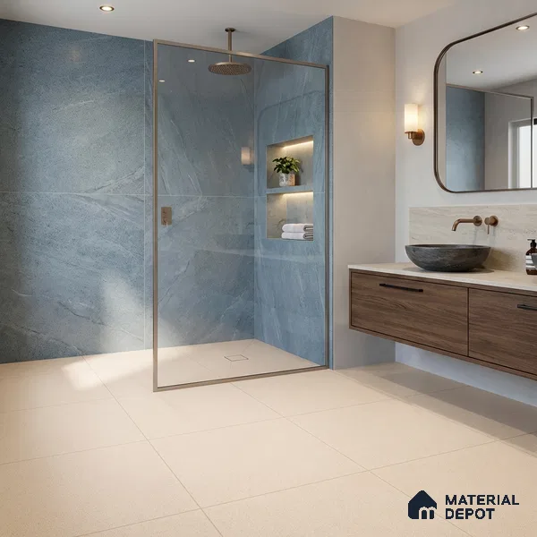 Parking Floor Tile TL 02359 16 x 16 inch Vitrified Anti Skid Matte Finish Heavy Duty Tile - 12 mm | Suitable For Bathroom, Balcony, Heavy Traffic Areas | Pattern Alignment May Vary | 2-3 mm Spacer is Mandatory