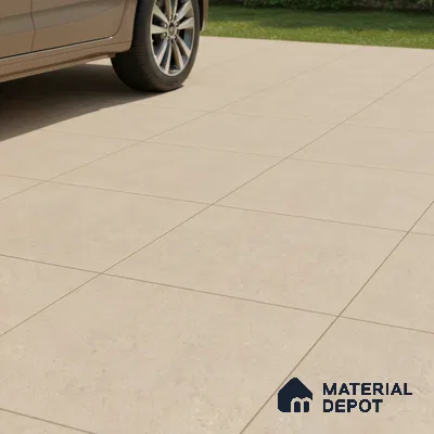 Parking Floor Tile TL 02359 16 x 16 inch Vitrified Anti Skid Matte Finish Heavy Duty Tile - 12 mm | Suitable For Bathroom, Balcony, Heavy Traffic Areas | Pattern Alignment May Vary | 2-3 mm Spacer is Mandatory