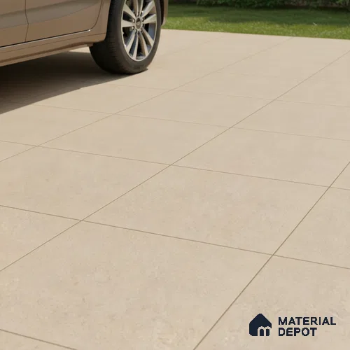 Parking Floor Tile TL 02359 16 x 16 inch Vitrified Anti Skid Matte Finish Heavy Duty Tile - 12 mm | Suitable For Bathroom, Balcony, Heavy Traffic Areas | Pattern Alignment May Vary | 2-3 mm Spacer is Mandatory