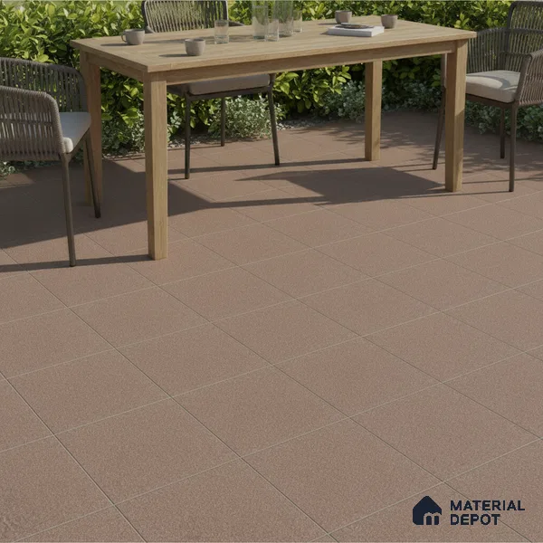 Parking Floor Tile TL 02360 16 x 16 inch Vitrified Anti Skid Matte Finish Heavy Duty Tile - 12 mm | Suitable For Parking, Heavy Traffic Areas, Bathroom | Pattern Alignment May Vary | 2-3 mm Spacer is Mandatory