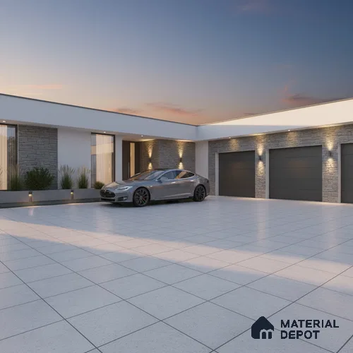 Parking Floor Tile TL 02361 16 x 16 inch Vitrified Anti Skid Matte Finish Heavy Duty Tile - 12 mm | Suitable For Outdoor, Heavy Traffic Areas | Pattern Alignment May Vary | 2-3 mm Spacer is Mandatory