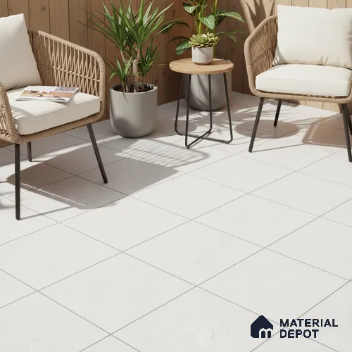 Parking Floor Tile TL 02361 16 x 16 inch Vitrified Anti Skid Matte Finish Heavy Duty Tile - 12 mm | Suitable For Bathroom, Heavy Traffic Areas | Pattern Alignment May Vary | 2-3 mm Spacer is Mandatory