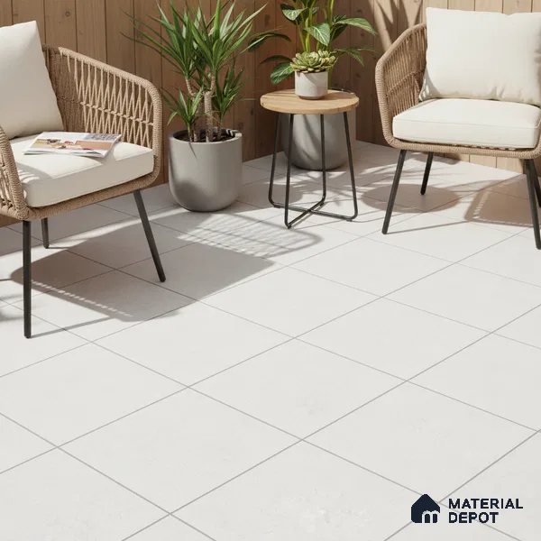 Parking Floor Tile TL 02361 16 x 16 inch Vitrified Anti Skid Matte Finish Heavy Duty Tile - 12 mm | Suitable For Outdoor, Heavy Traffic Areas | Pattern Alignment May Vary | 2-3 mm Spacer is Mandatory (Sample)