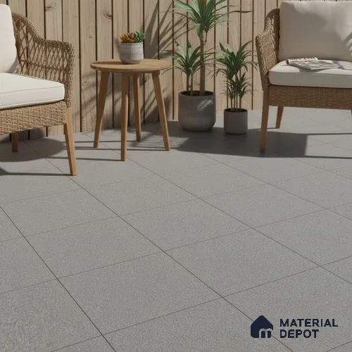 Parking Floor Tile TL 02362 16 x 16 inch Vitrified Anti Skid Matte Finish Heavy Duty Tile - 12 mm | Suitable For Bathroom, Balcony, Heavy Traffic Areas | Pattern Alignment May Vary | 2-3 mm Spacer is Mandatory
