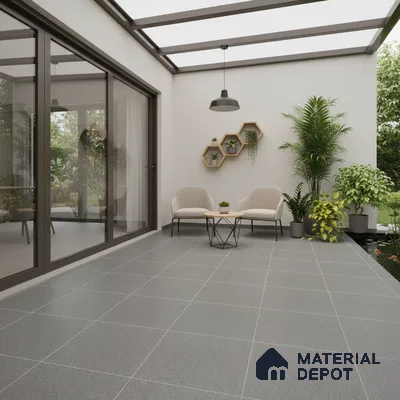 Parking Floor Tile TL 02362 16 x 16 inch Vitrified Anti Skid Matte Finish Heavy Duty Tile - 12 mm | Suitable For Bathroom, Balcony, Heavy Traffic Areas | Pattern Alignment May Vary | 2-3 mm Spacer is Mandatory