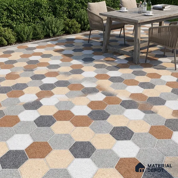 Parking Floor Tile TL 02363 16 x 16 inch Vitrified Anti Skid Matte Finish Heavy Duty Tile - 12 mm | Suitable For Outdoor, Heavy Traffic Areas | Pattern Alignment May Vary | 2-3 mm Spacer is Mandatory
