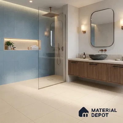 Parking Floor Tile TL 02364 16 x 16 inch Vitrified Anti Skid Matte Finish Heavy Duty Tile - 12 mm | Suitable For Bathroom, Heavy Traffic Areas | Pattern Alignment May Vary | 2-3 mm Spacer is Mandatory