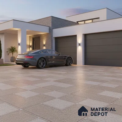 Parking Floor Tile TL 02369 16 x 16 inch Vitrified Anti Skid Matte Finish Heavy Duty Tile - 12 mm | Suitable For Outdoor, Heavy Traffic Areas | Pattern Alignment May Vary | 2-3 mm Spacer is Mandatory