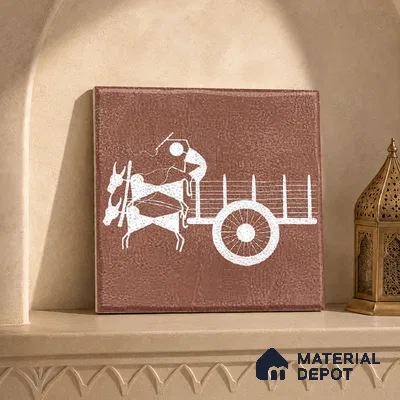 Moroccan Floor Tile TL 02405 B Mini Royal Village HL 1 ft x 1 ft Matte Finish Vitrified Parking Floor Tile - 12 mm (8 Random Design) | Suitable for Bathroom, Courtyard, Balcony | Please Expect a Slight Variation of Pattern