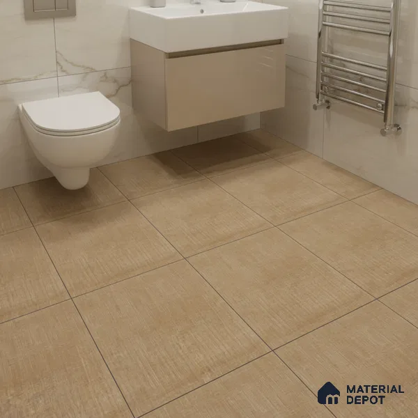 TL 02412 D Hazelnut Brown Matching Floor 12 x 12 inch Matte Finish Ceramic Floor Tile - 6 mm