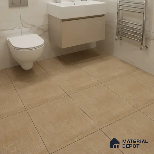 TL 02412 D Hazelnut Brown Matching Floor 12 x 12 inch Matte Finish Ceramic Floor Tile - 6 mm