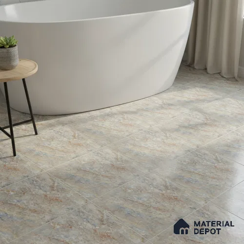 TL 02415 D Brown Dun Matching Floor 12 x 12 inch Matte Finish Ceramic Floor Tile - 6 mm