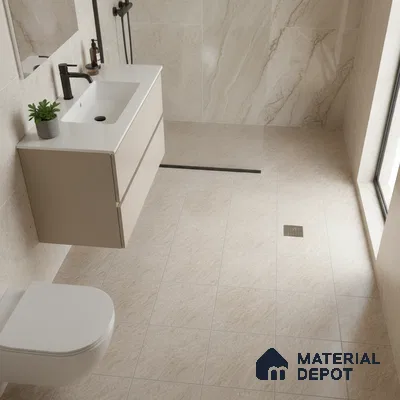 TL 02418 D Tan Brown Matching Floor 12 x 12 inch Matte Finish Ceramic Floor Tile - 6 mm