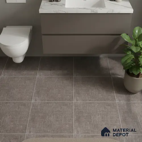 TL 02453 D Chestnut Brown Matching Floor 12 x 12 inch Matte Finish Ceramic Floor Tile - 6 mm