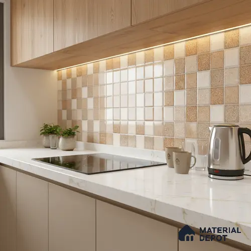 TL 02456 B Earth Brown Highlighter 2 ft x 1 ft Glossy Finish Ceramic Wall Tile - 6 mm