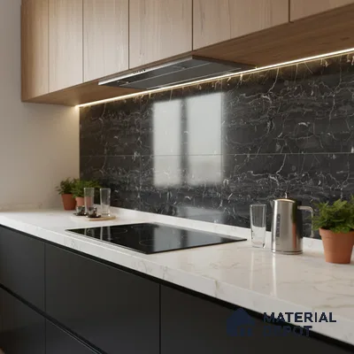 TL 02457 C Black Dark 2 ft x 1 ft Glossy Finish Ceramic Wall Tile - 6 mm