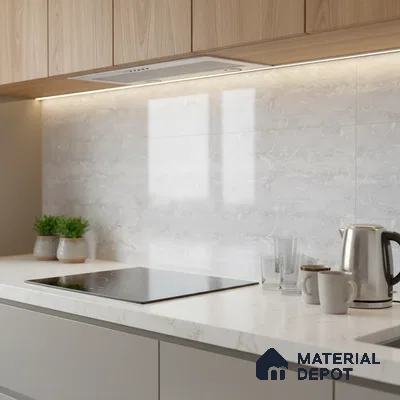 TL 02457 A Pearl White Light 2 ft x 1 ft Glossy Finish Ceramic Wall Tile - 6 mm