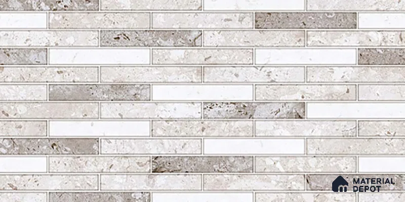 Brick Wall Tile TL 02461 B Grey Platinum Highlighter 2 ft x 1 ft Glossy Finish Ceramic Tile - 6 mm