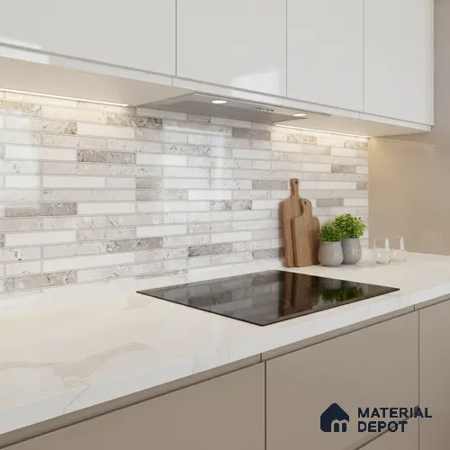 Brick Wall Tile TL 02461 B Grey Platinum Highlighter 2 ft x 1 ft Glossy Finish Ceramic Tile - 6 mm