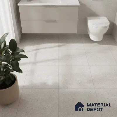 TL 02461 D Metallic Silver Matching Floor 12 x 12 inch Matte Finish Ceramic Floor Tile - 6 mm (Sample)