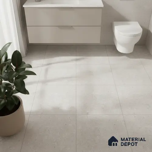 TL 02461 D Metallic Silver Matching Floor 12 x 12 inch Matte Finish Ceramic Floor Tile - 6 mm