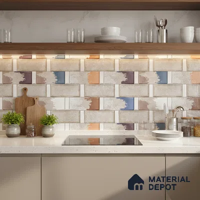 Highlighter Wall Tile TL 02462 B Brown Dun 2 ft x 1 ft Glossy Finish Ceramic Tile - 6 mm | Suitable For Kitchen, Bathroom & Accent/Feature Wall
