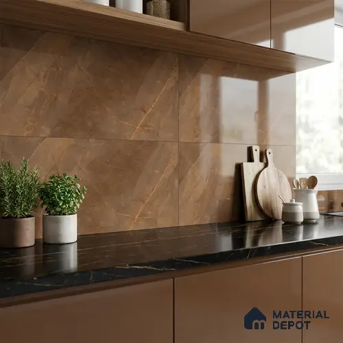 TL 02463 C Cocoa Brown Dark 2 ft x 1 ft Glossy Finish Ceramic Wall Tile - 6 mm