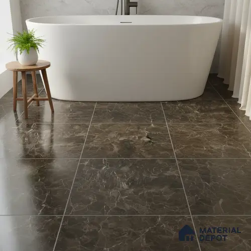 TL 02464 D Brown Van Dyke Matching Floor 12 x 12 inch Matte Finish Ceramic Floor Tile - 6 mm