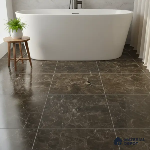TL 02464 D Brown Van Dyke Matching Floor 12 x 12 inch Matte Finish Ceramic Floor Tile - 6 mm