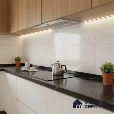 Stone Wall Tile TL 02465 B Cream Isabelline Light 2 ft x 1 ft Glossy Finish Ceramic Tile - 6 mm (Sample)