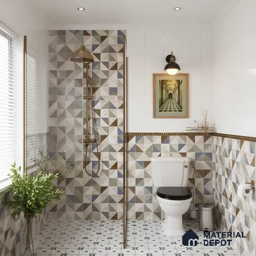 Highlighter Wall Tile TL 02465 C Cream Alabaster Highlighter 2 ft x 1 ft Glossy Finish Ceramic Tile - 6 mm | Please Expect a Slight Variation of Pattern