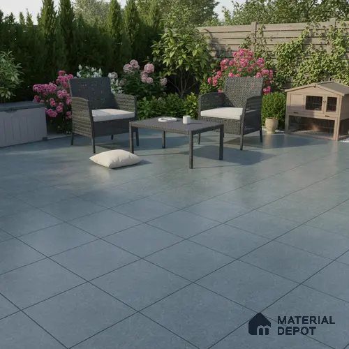 TL 02533 B Dark Green 400 x 400 mm Matte Finish Anti Skid Floor Tile - 12 mm | Pattern Alignment May Vary | 2-3 mm Spacer is Mandatory