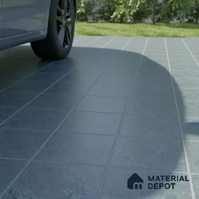 TL 02533 B Dark Green 400 x 400 mm Matte Finish Anti Skid Floor Tile - 12 mm | Pattern Alignment May Vary | 2-3 mm Spacer is Mandatory