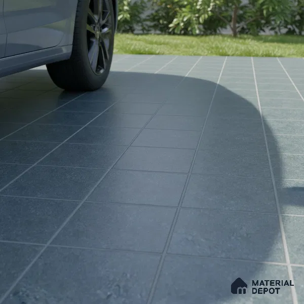 TL 02533 B Dark Green 400 x 400 mm Matte Finish Anti Skid Floor Tile - 12 mm | Pattern Alignment May Vary | 2-3 mm Spacer is Mandatory