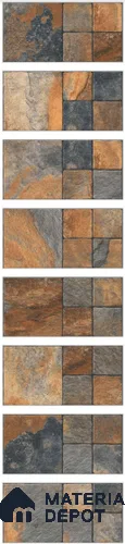 TL 02585 Cotta Rust 600x300 mm Matte Finish Random Design Parking Tile - 12 mm