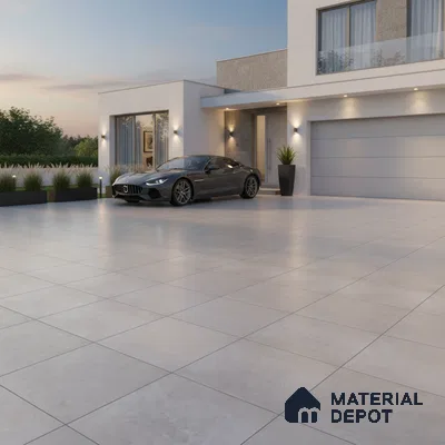 Parking Floor Tile TL 02770 Petrus Creamy 16 x 16 inch Anti Skid Matte Finish Vitrified Tile - 12 mm | 4 Random Design | Suitbale For Outdoor, Balcony, Terrace | Pattern Alignment May Vary | 2-3 mm Spacer is Mandatory (Sample)