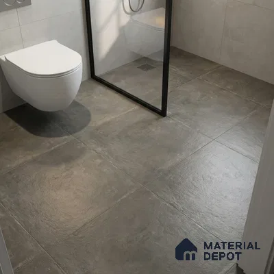 Parking Floor Tile TL 02776 Petrus Olive 16 x 16 inch Vitrified Anti Skid Matte Finish Heavy Duty Tile - 12 mm | 4 Random Design | Suitable For Outdoor, High Traffic Areas, Terrace | Pattern Alignment May Vary | 2-3 mm Spacer is Mandatory (Sample)