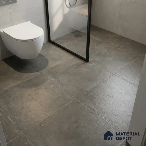 Parking Floor Tile TL 02776 Petrus Olive 16 x 16 inch Vitrified Anti Skid Matte Finish Heavy Duty Tile - 12 mm | 4 Random Design | Suitable For Outdoor, High Traffic Areas, Terrace | Pattern Alignment May Vary | 2-3 mm Spacer is Mandatory