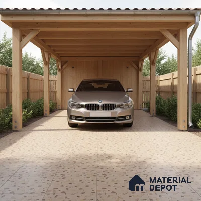 Terrazzo Parking Floor Tile TL 02793 B Beige Terrazzo 16 x 16 inch Matte Finish Vitrified Tile - 12 mm | Pattern Alignment May Vary | 2-3 mm Spacer is Mandatory (Sample)