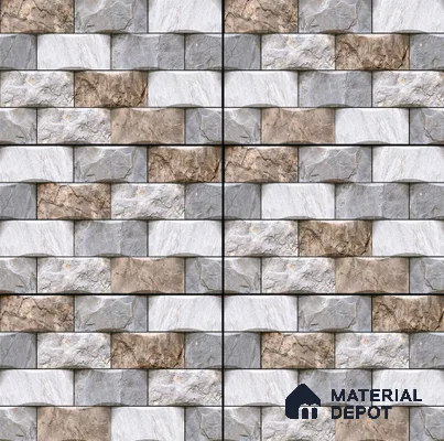 TL 02910 Platinum Grey 18 x 12 inch Glossy Finish Wall Elevation Ceramic Tile - 7 mm